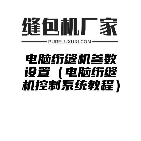 电脑绗缝机参数设置（电脑绗缝机控制系统教程）